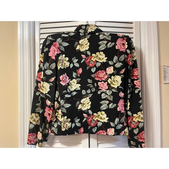 Vintage Toni Garment for CC Magic Floral 1 Button Blazer SzM - Picture 4 of 12